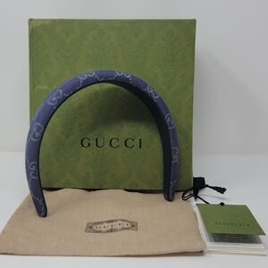 GUCCI Denim Headband Hair Accessorie